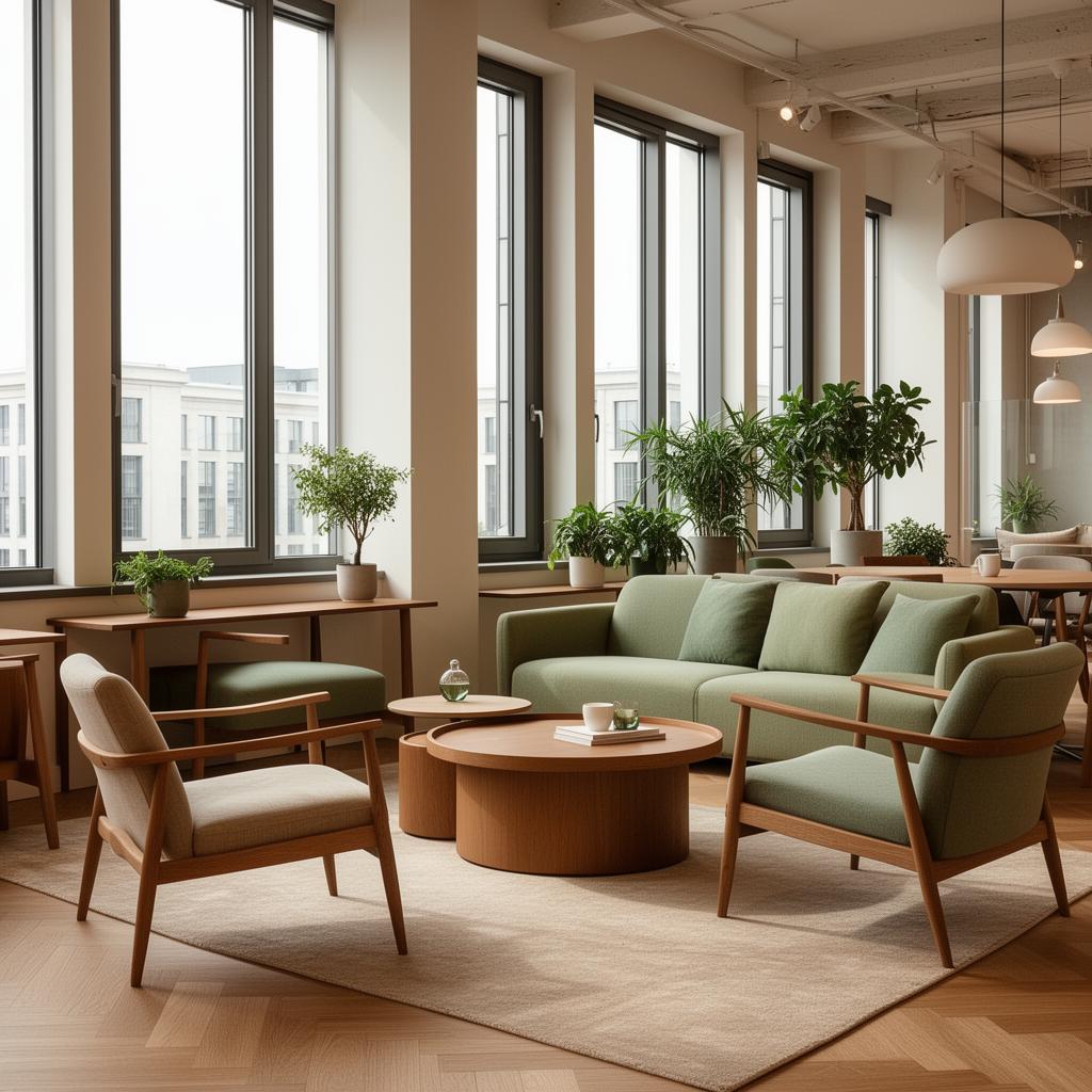 Menschen arbeiten zusammen im space for company Büro
